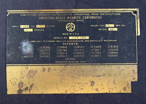 Vintage american bosch magneto - bosch,