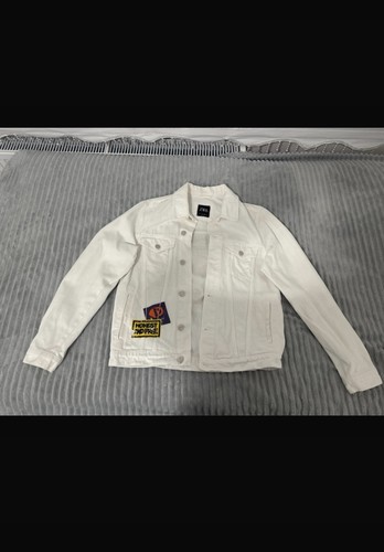 White zara denim - white,