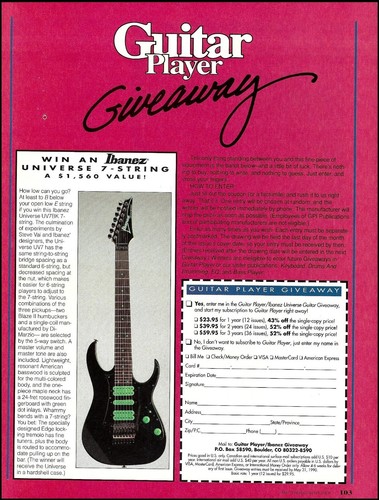 Ibanez universe uv7bk string - universe,