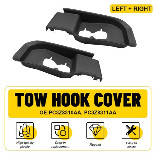 Black front tow hook eye - tow,