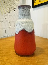 Gorgeous Vintage c.1960s West German fat lava vase By Uebelacker U-Keramik