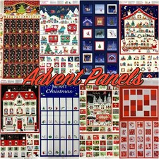 Christmas Advent Calendar Panels Fabric Cotton Children's Countdown Keepsake