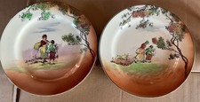 2 x Royal Doulton The Gleaners Plates D4982 & D4983 Antique