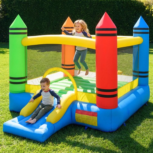 Crayon theme bouncy castle - theme,