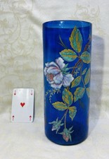 Legras Enamelled Glass Vase Fleurs Roses Art Nouveau Jugendstil 19Th Century A