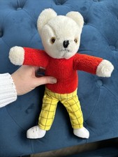 Vintage Rupert The Bear Soft  Toy  Lefray Toys 1986  14” missing scarf