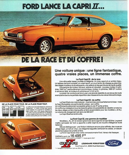1974 ford capri advertising - ford, ii