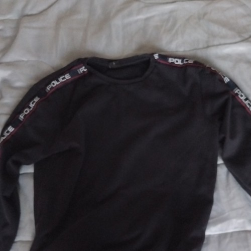 Black police sweatshirt - black,