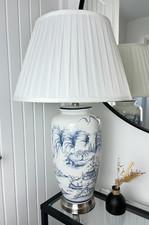 White Blue Landscape Oriental