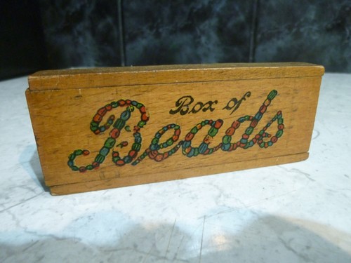 Wooden box for beads - wooden,