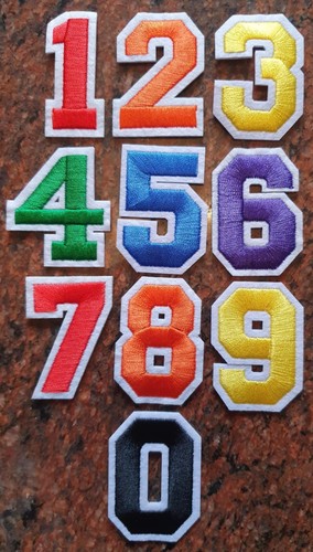 Numbers iron sew on - numbers,