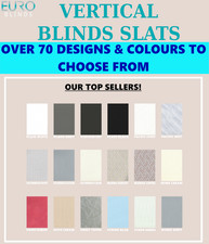 Vertical Blind Slats Replacement Louvres 89mm (3.5") - Plain & Patterned Fabrics