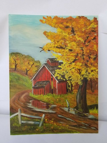 Vintage original oil painting - vintage,