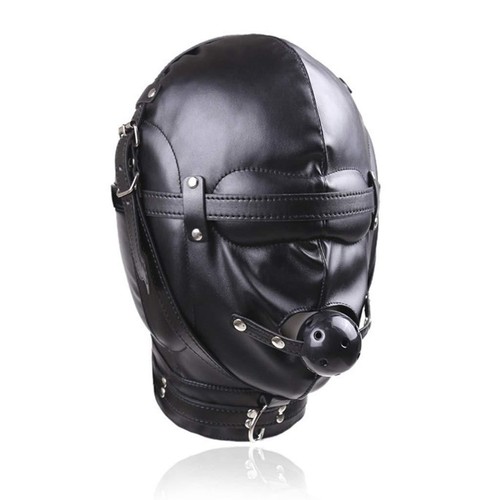 Black leather costume adult - black,