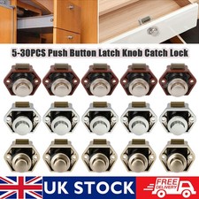 Mini Push Button Catch Lock Latch Knob Door Caravan Motorhome Cabinet Cupboard