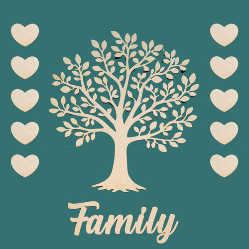 Wooden mdf family tree - tree, kit