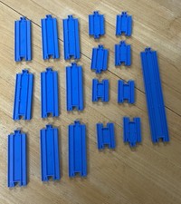 Trackmaster Tomy Blue Track, 18 Straight Sections, Thomas Mixed