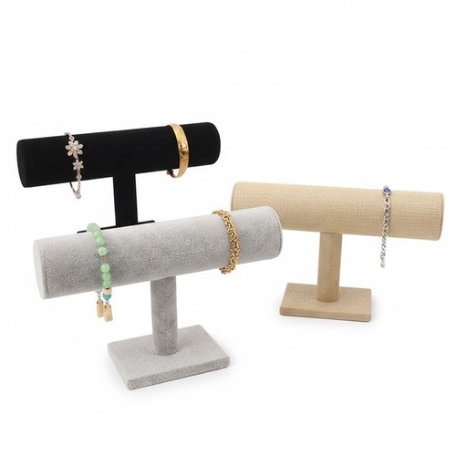 Velvet bar bracelet display - velvet, t-bar
