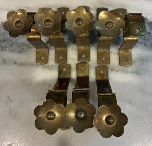 Vintage brass curtain rod - brass, 3"