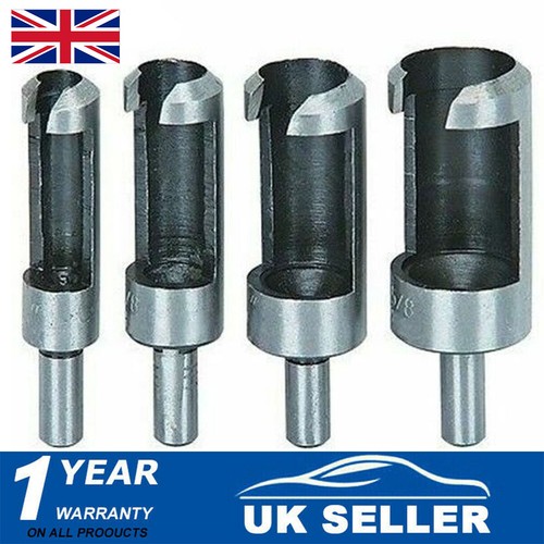 4pc wood plug cutters - plug,
