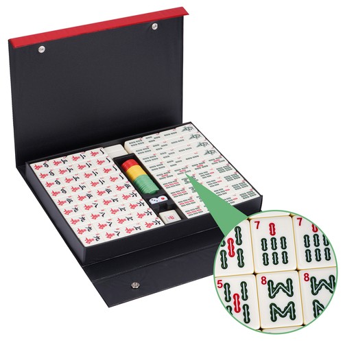 Large 36mm chinese mahjong set - mahjong,