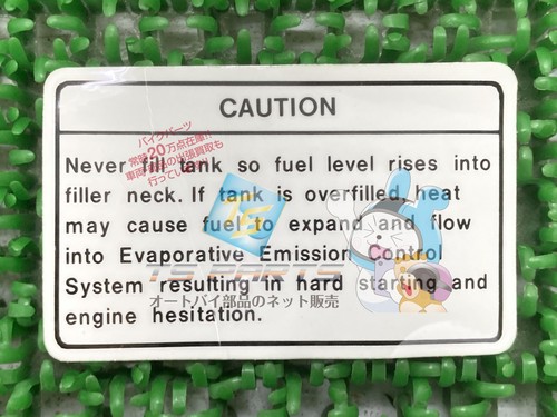 W650 tank warning label in - warning,