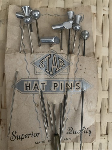 Vintage star hat pins - star,