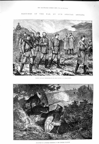 Original old antique print - old,