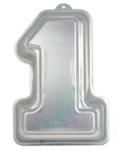 Number one shape cake - cake, tin