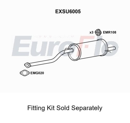 Rear muffler silencer insert - rear,