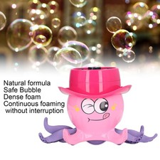 (Pink)Bubble Machine Rechargeable Creativity Octopus Shape Automatic Bubble