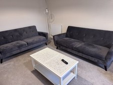 Two Bostrom 3 Seater Linen