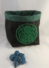 Dice Bag, Green Cthulhu Token