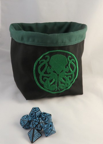 Dice bag green cthulhu - green, token