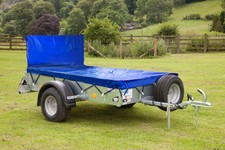 Trailer Cover For The Ifor Williams P6E Ramped Trailer With Extended Ramp.