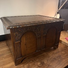 Antique Oak Coffer / Blanket