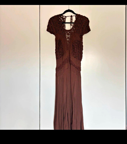 Zara brown crochet knit neck - zara,