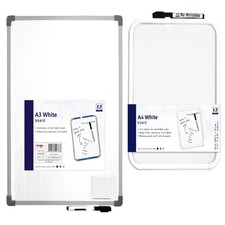 A3/A4 Whiteboard Dry Wipe Re-Writable Pen & Self Sticker Pad School/Home/Office