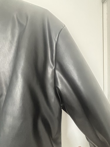 Zara black faux leather jacket - zara,