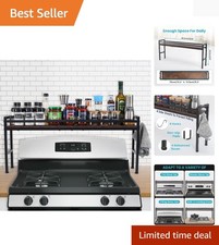 Sturdy Metal & Wood Spice Rack