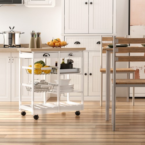 Rolling kitchen island trolley - kitchen,