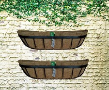 2 Wall Trough Planters & Coco