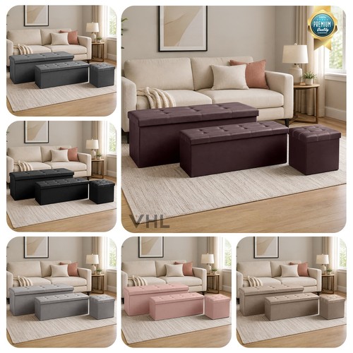 Faux leather ottoman - faux,