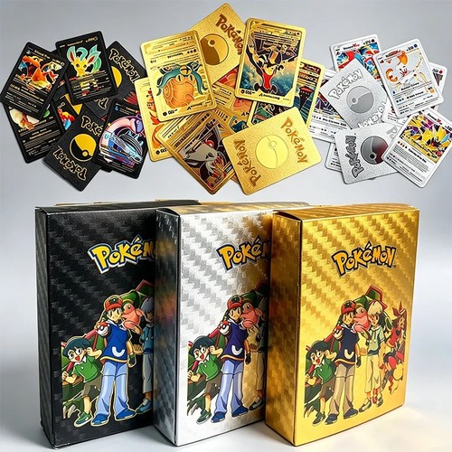 55pcs pokemon card - pokemon, gold