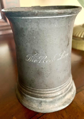 Pewter tankards and measures - and,