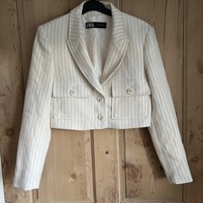Zara linen blend Jacket Blazer