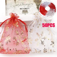 50 x Christmas Organza Bags