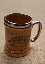 Vintage pottery tankard - vintage,