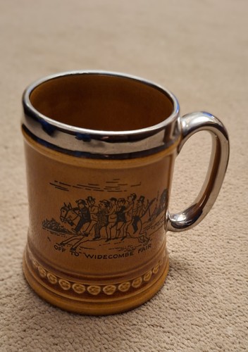 Vintage pottery tankard off - off, to
