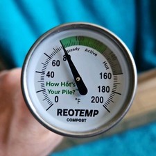 20 Inch Fahrenheit Backyard Compost Thermometer with Digital Composting Guide